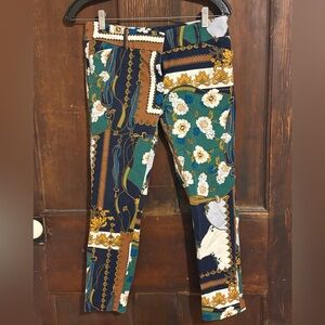 New York & Company Floral Patchwork Pants